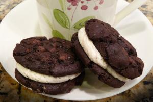 Black and White Espresso Sandwich Cookies