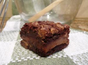 Peanut Butter Cup Caramel Brownies