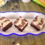 Mocha Chocolate Chunk Brownies on a platter