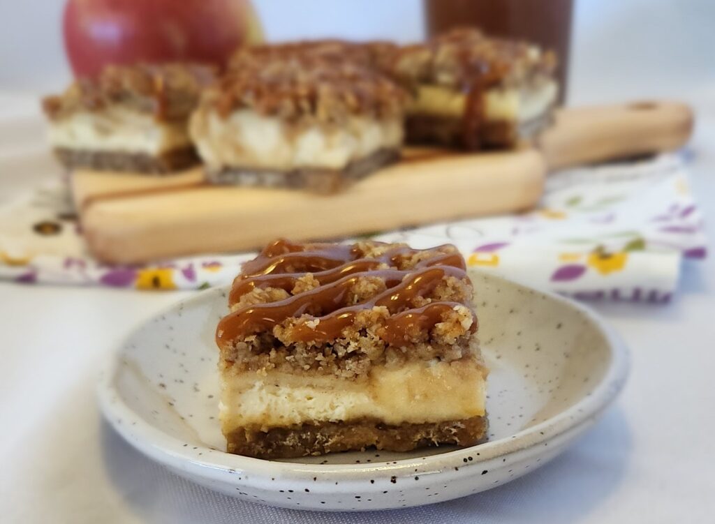 Caramel Apple Cheesecake Cookie Bar