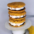 A stack of Banana Oat Woopie Pies