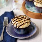 Samoa Cupcake on a small plate.