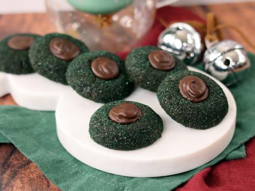 Dark Chocolate Mint Thumbprints