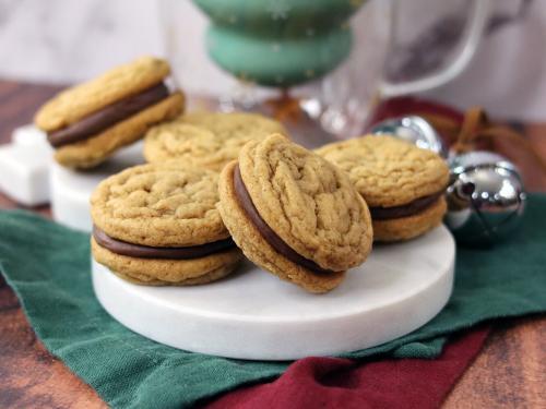 Dulce de Leche Duos piled on a snowman serving board