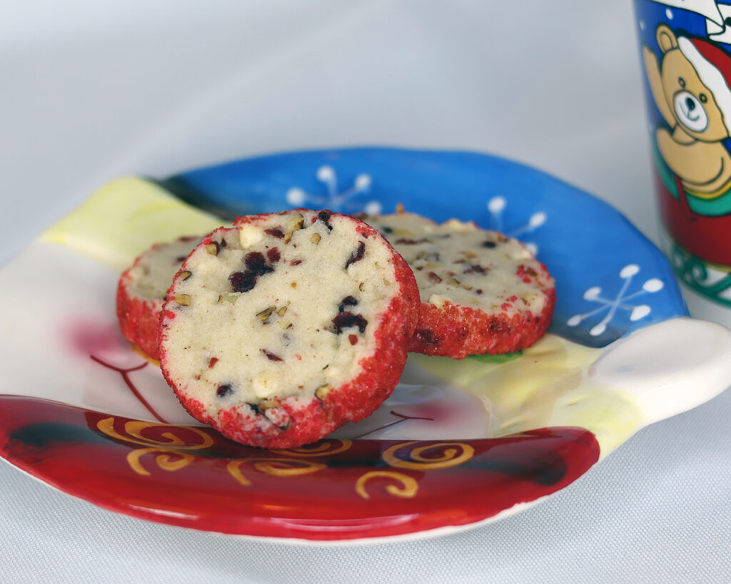 White Chocolate Cranberry Pecan Tea Cookies