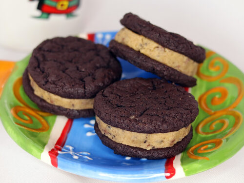 Cookies and Cream Cookie Dough Brownie Sandwiches