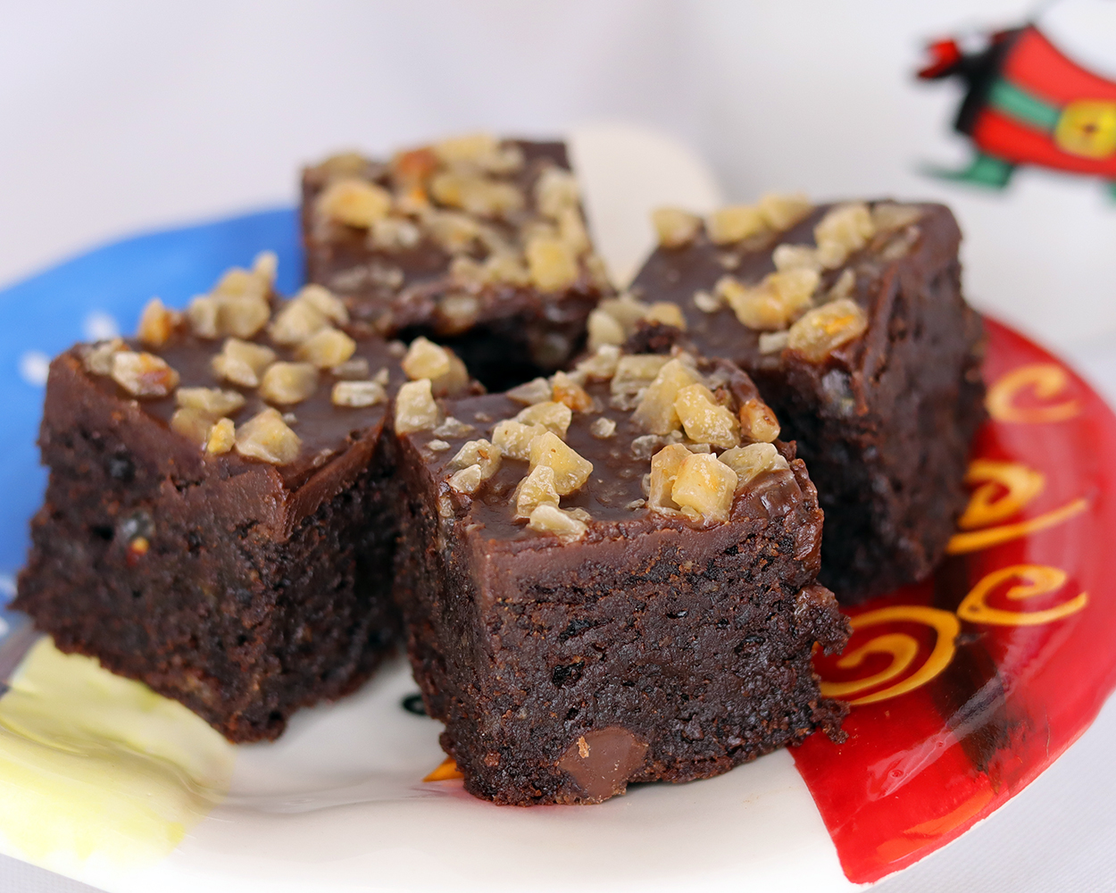 Toffee Crunch Flourless Brownies