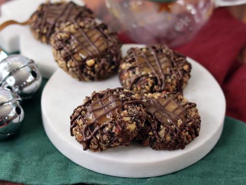 Turtle Thumbprints on a snowman shaped serving board