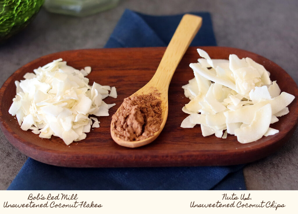Comparing Bob's Red Mill to Nuts US raw coconut.